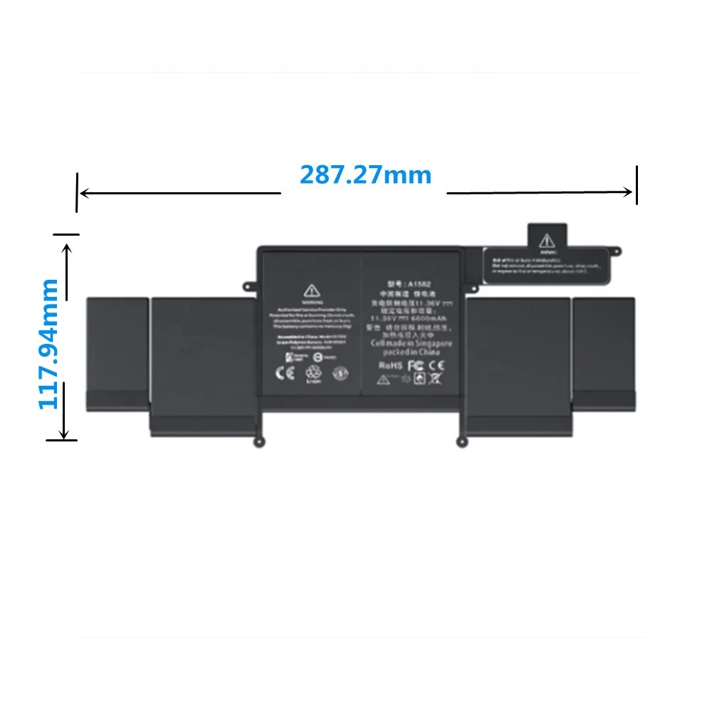 Laptop Battery Lithium Ion Batteries A1502 11.42V 74.9Wh For  Macbook 13 inch Retina Early 2015 Mid 2014 Late 2013