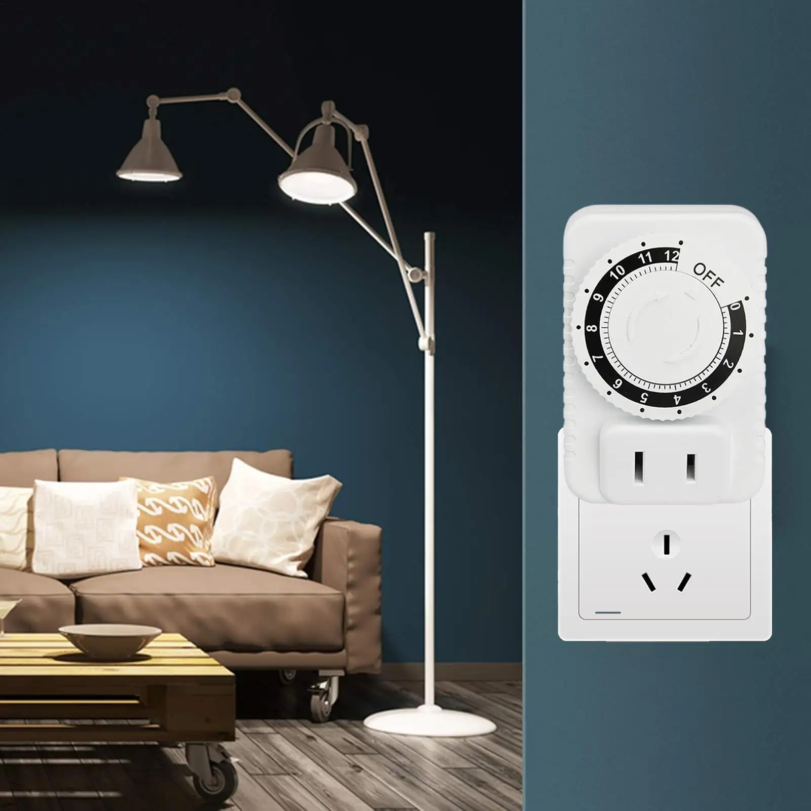 Indoor Timer Socket Indoor Home Mechanical Timers Outlet Auto Shut off User-Friendly Versatile Function Socket for Vacation