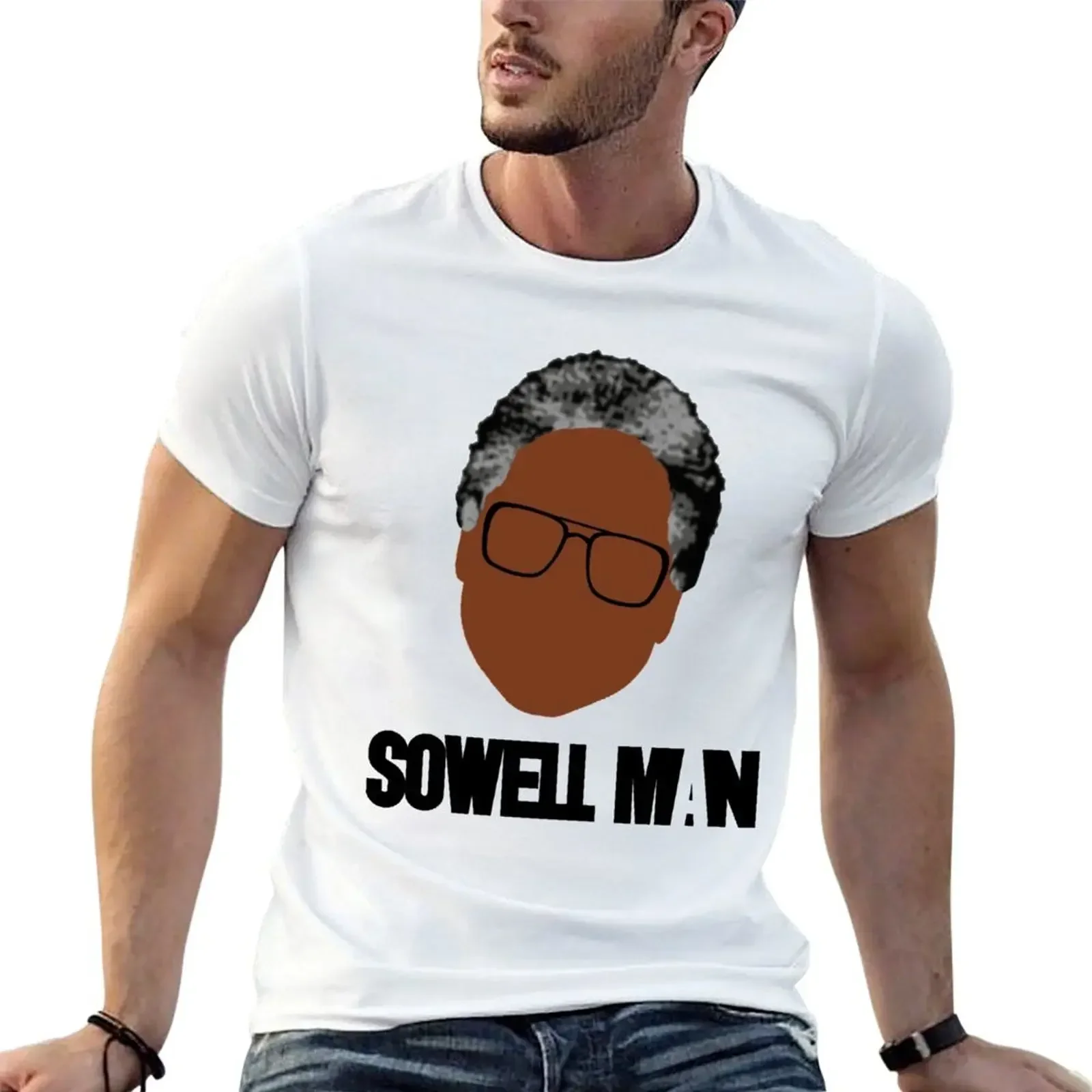 (Thomas) Sowell Man T-Shirt vintage graphic tee man t shirt boys whites tee shirts for men