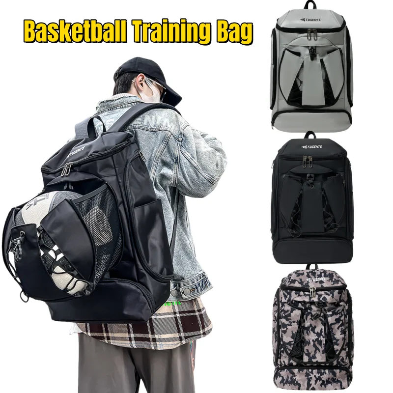 

Large Basketball Training Backpack Outdoor Sports Bag With Basketball Pocket Multifunctional Travel Bag with Shoe Compartment