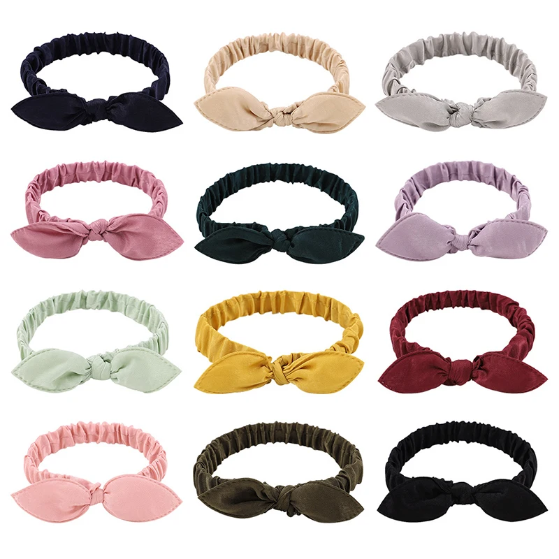 Women Bow Hair Band Kerchief Baby Handband Hair Clasp Cute Nice-looking Colorful Fashion Beautiful Headband Hair Accessories