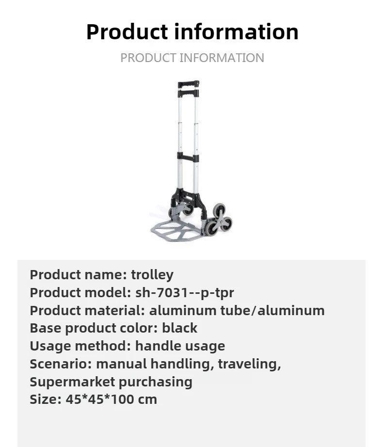Climb Stairs To Move Goods, Small Trailer, Household Trolley, Folding Small Trolley, Station Wagon