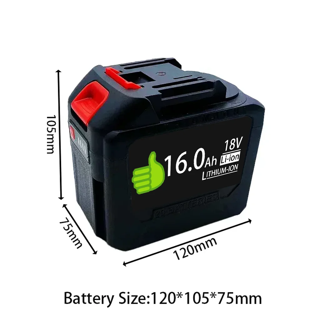 New 21V 18V 16000mAh enhanced version of power tool battery for Makita power tools high-pressure water gun car vacuum cleaner