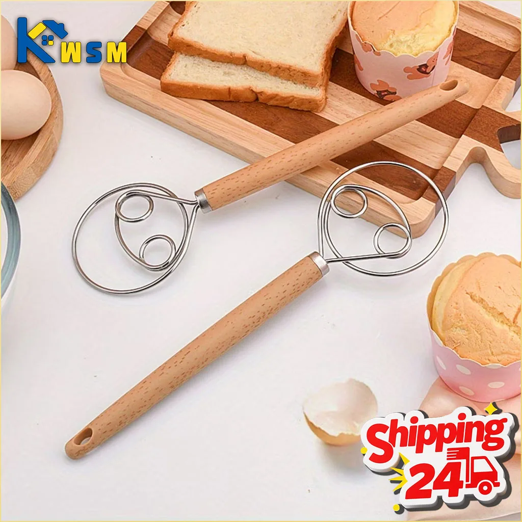 

Stainless Steel Hand Mixer Dough Kneader Manual Dough Whisk Flour Blender Non Stick Dough Blender Kitchen Baking Tool