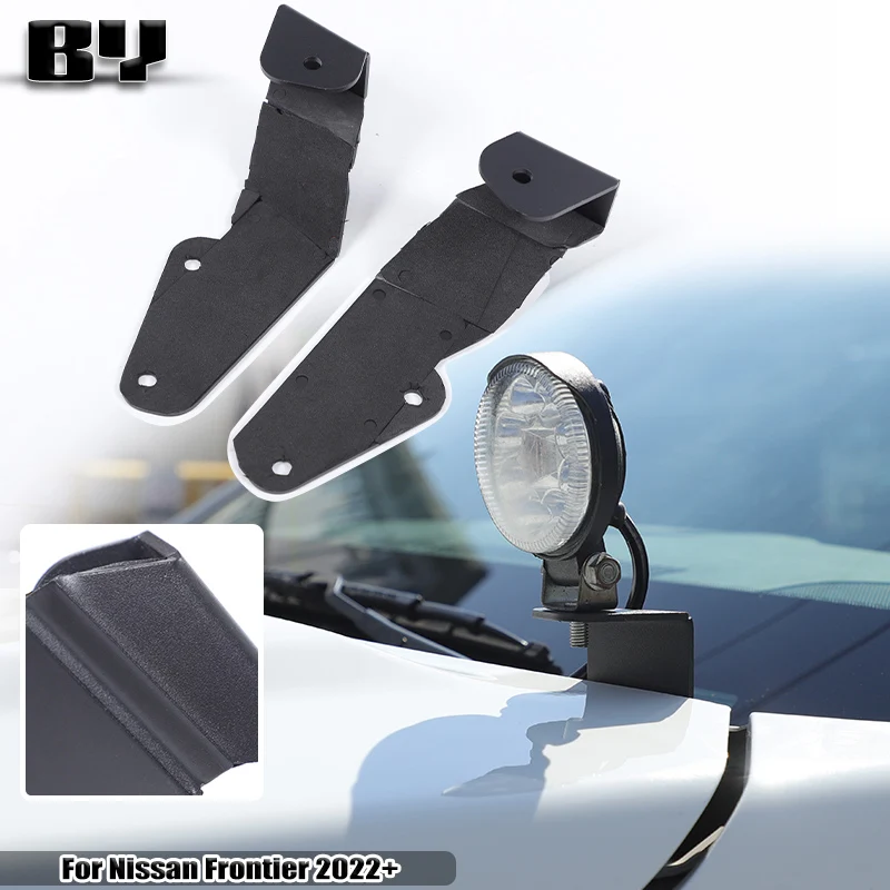 For Nissan Frontier 2022+ Carbon Steel Car Hood Searchlight Bracket Spotlight Bracket Car Modification Accessories