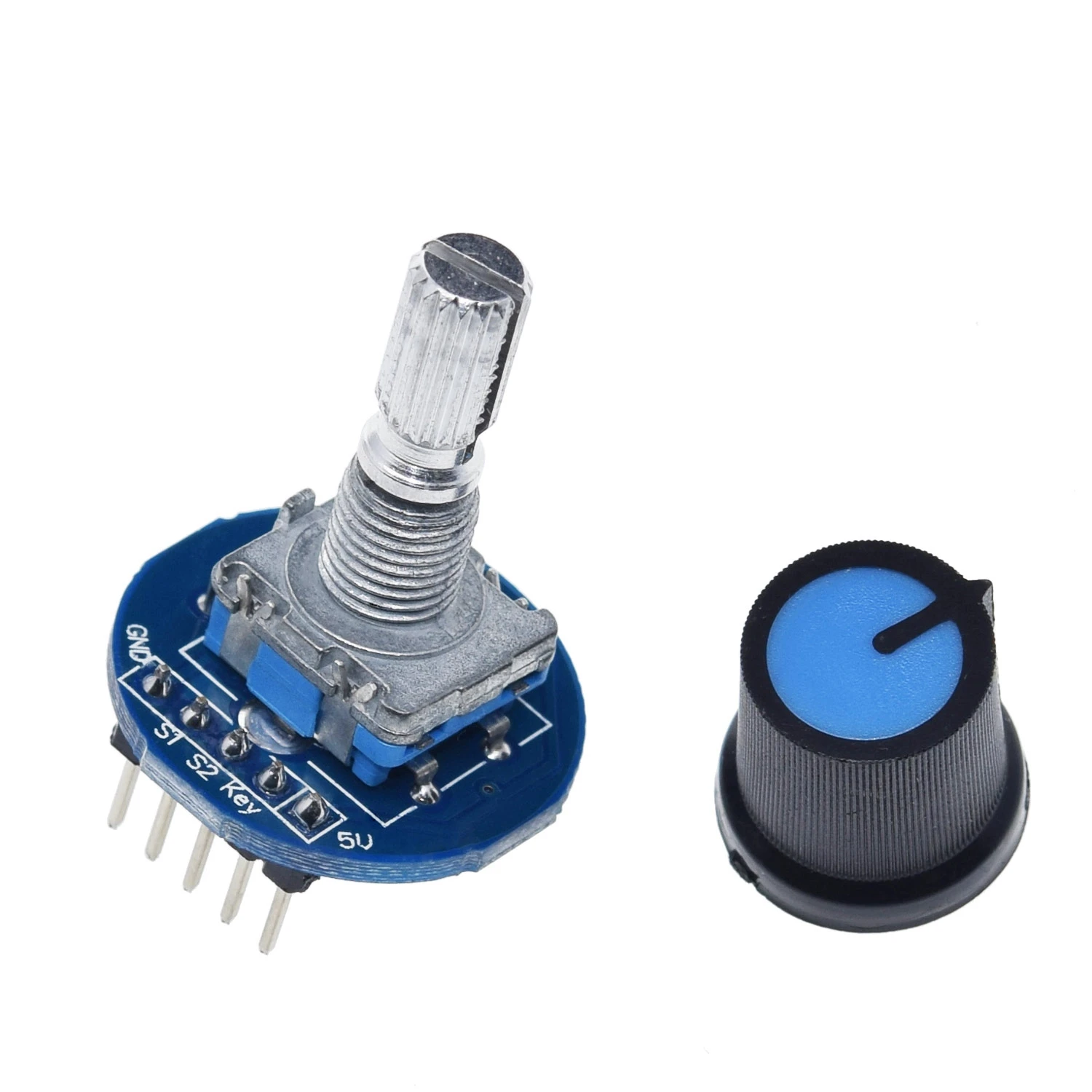 TZT Rotary Encoder Module for Arduino Brick Sensor Development Round Audio Rotating Potentiometer Knob Cap EC11