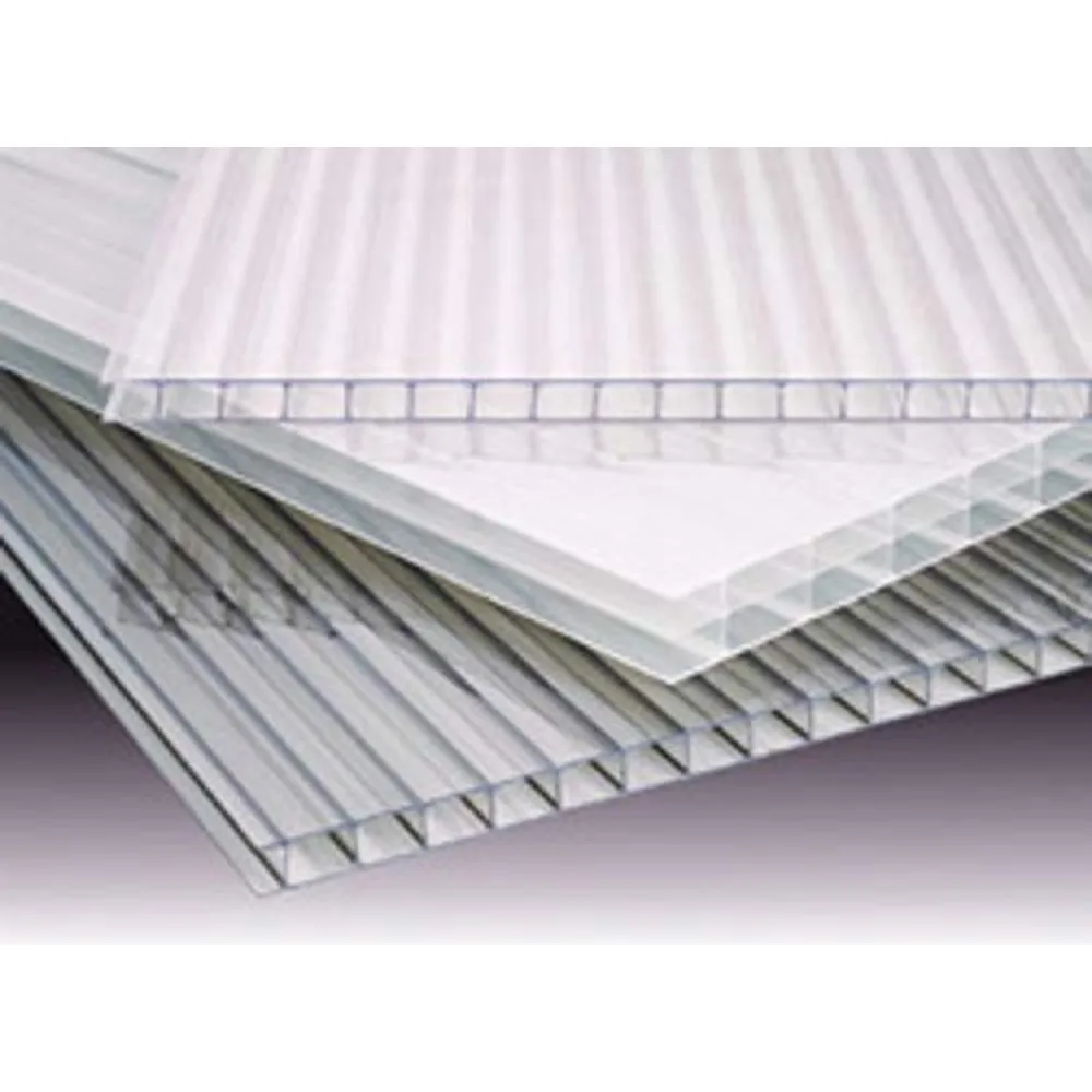 (PACK of 10 SHEETS) 24'' x 72'' x 8 mm POLYCARBONATE TWIN WALL CLEAR SHEETS/Cold-Flexible, Strong Impact