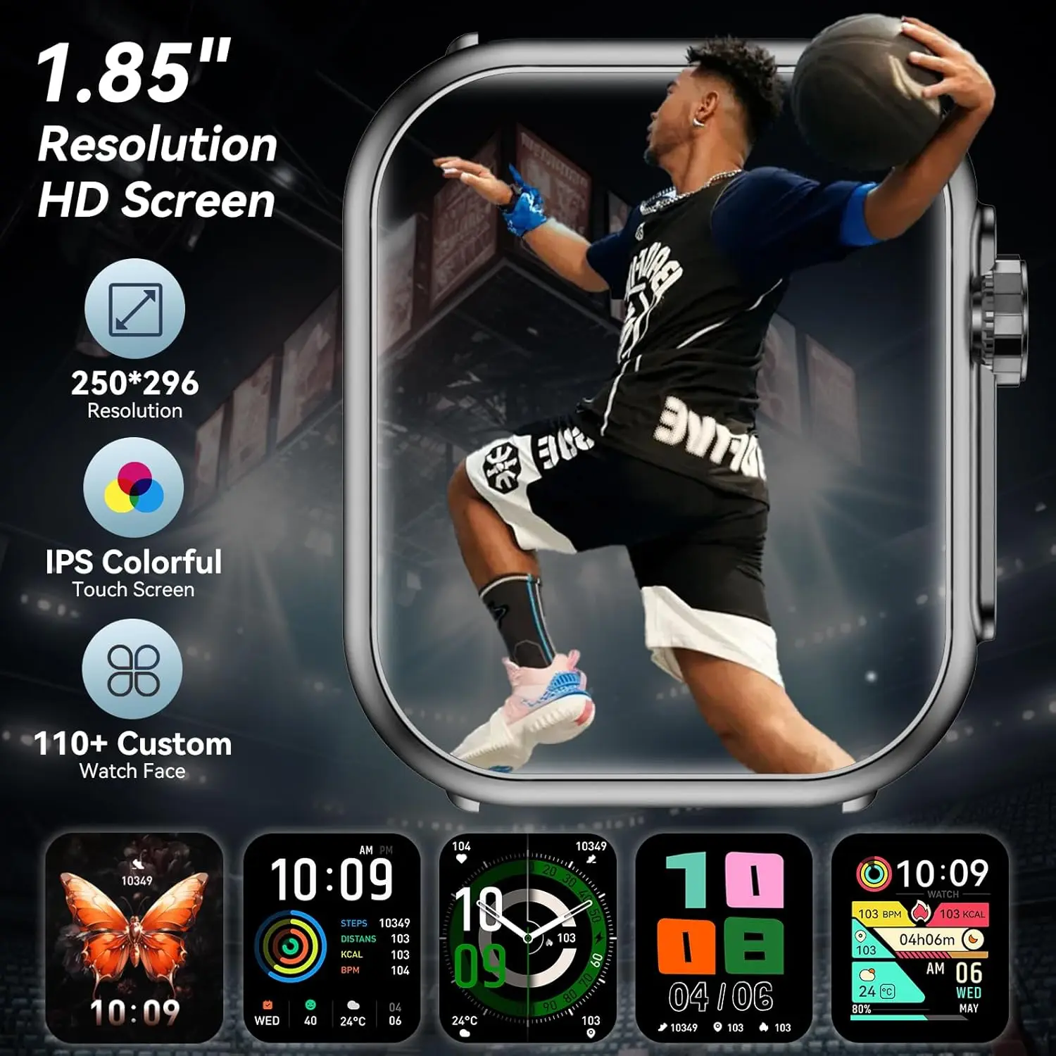 Watch Ultra K62 Men Women 1000mAh AMOLED 100+Sport Heart Rate HD Bluetooth Call GPS Track Waterproof Smart Watch For Android IOS