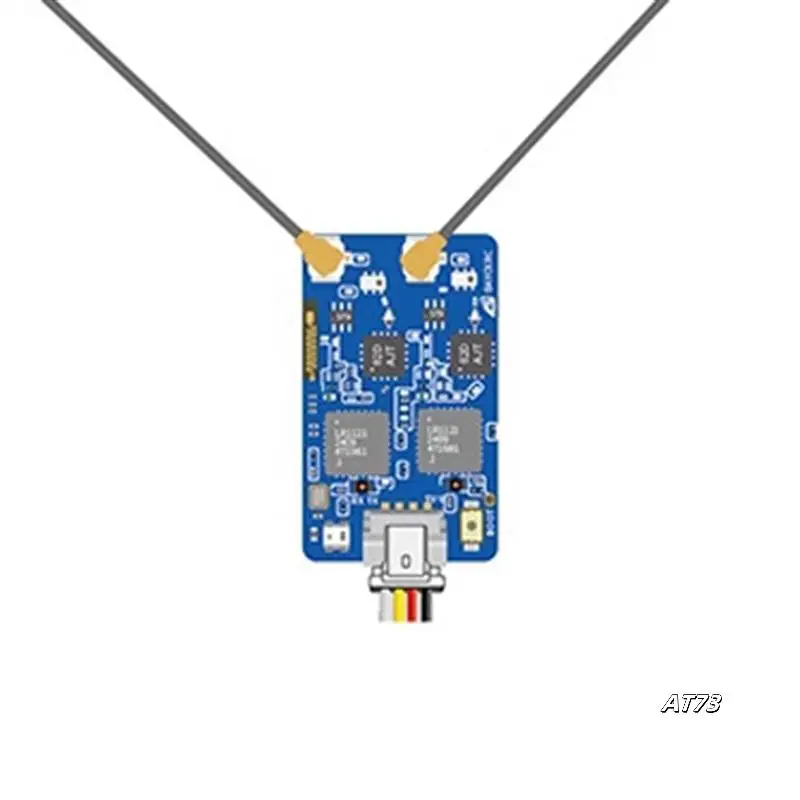 900/2400 Dual Band Gemini RX Receiver ELRS Dual Band Receiver For RC FPV Racing Long Distance UAV 80Mm Antenna