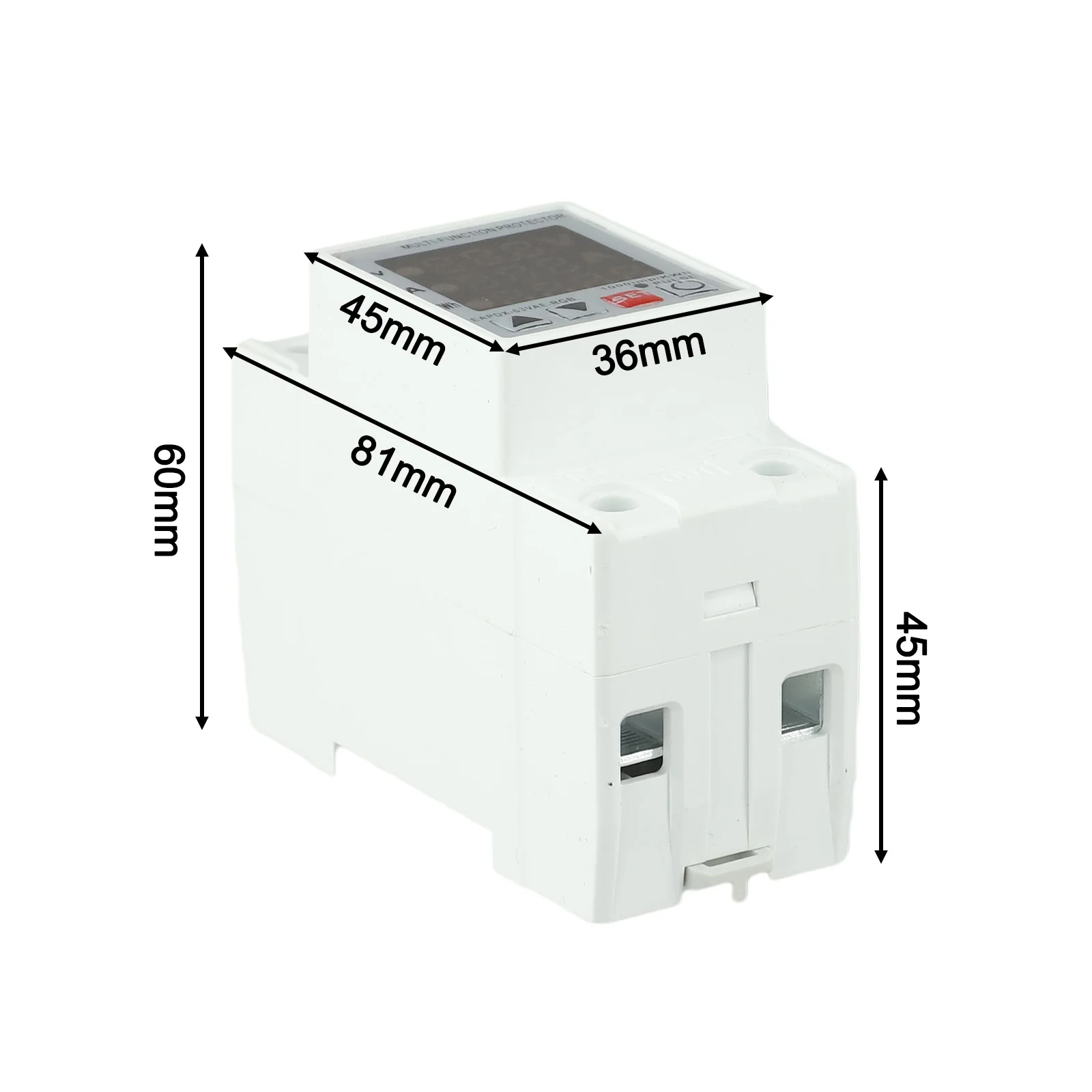 

Adjustable 3IN1 Display Din Rail Protector Relay Over Voltage Current Protection Device 63A 230V for Electrical Safety