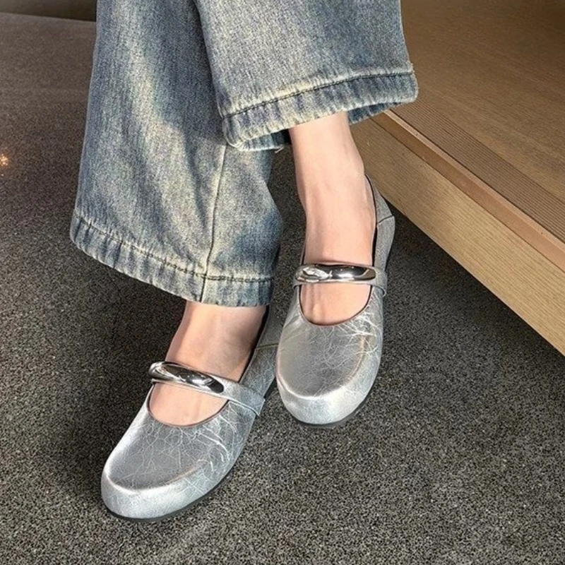 2025 Luxury Bowtie Mary Janes Women Square Toe Shiny Leather&Silk Flats Ballets Femmes  Dance Party Ball Bridal Wedding Shoes