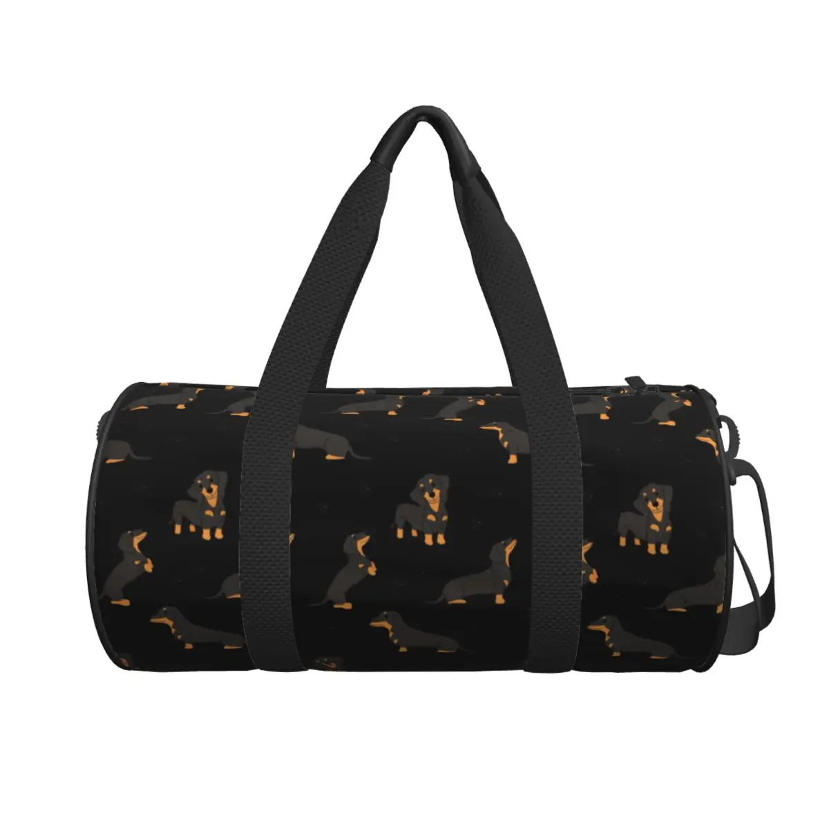 

Dachshund Dog Pattern With Dog Paws Large Duffle Gym Bag Multi-Functional Duffle Travel Bags Handbags Fitness bag