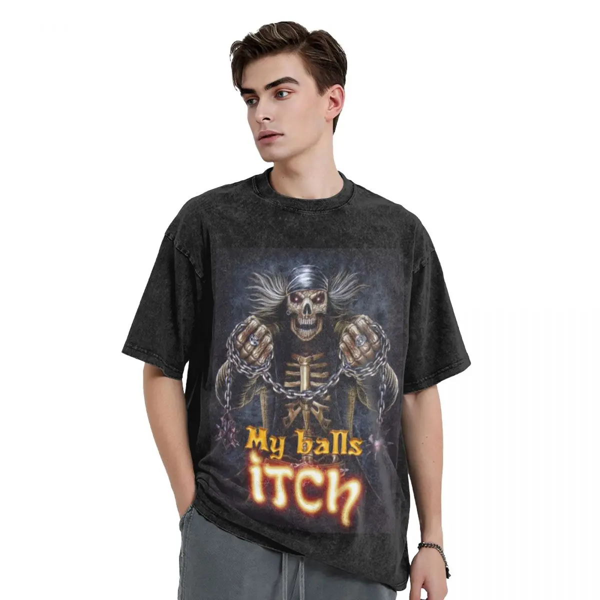 Trucker Skull Wrecking Balls Itch T-Shirt plus size tops boys animal print customs design your own clothing for men