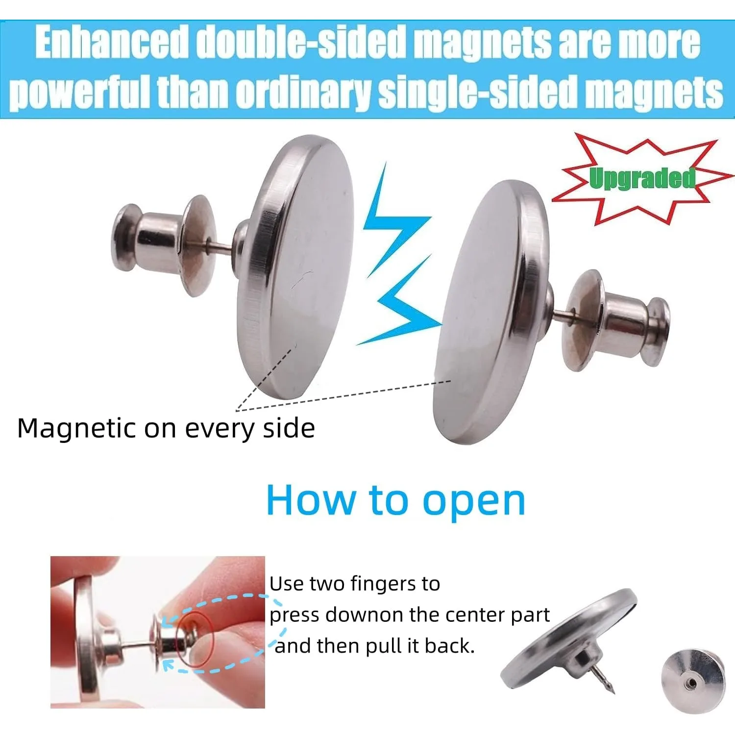 8/12/20 Pairs Magnetic Curtain Clips, Strong Light‑Leakage Prevention Magnets for Indoor Outdoor Patio Gazebo Curtains