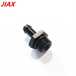 6 AN Male to 5/16 Hose Barb Fitting 6AN O-ring Seal Boss Fuel Oil Line Adapter with AN6 ORB Washer Aluminum Black Anodized
