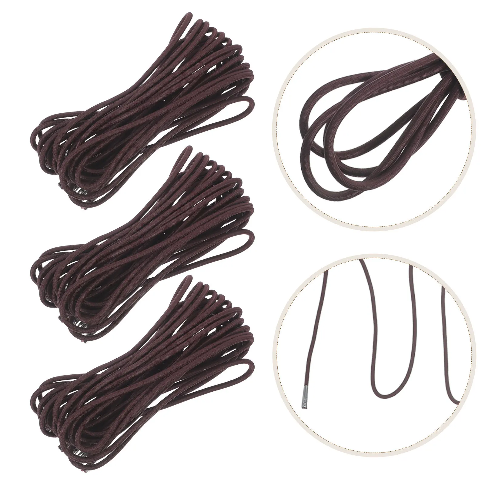 

8Pcs Brown Elastic Replacement Cord for Lounge Chairs 225Cm 150Cm Universal Outdoor Recliner Repair Rope Patio Beach Gravity