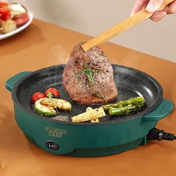 Elektryczny MultiCooker patelnia elektryczna 220V Househould grill smażony stek rybny omlet patelnia Non-stick urządzenie do gotowania