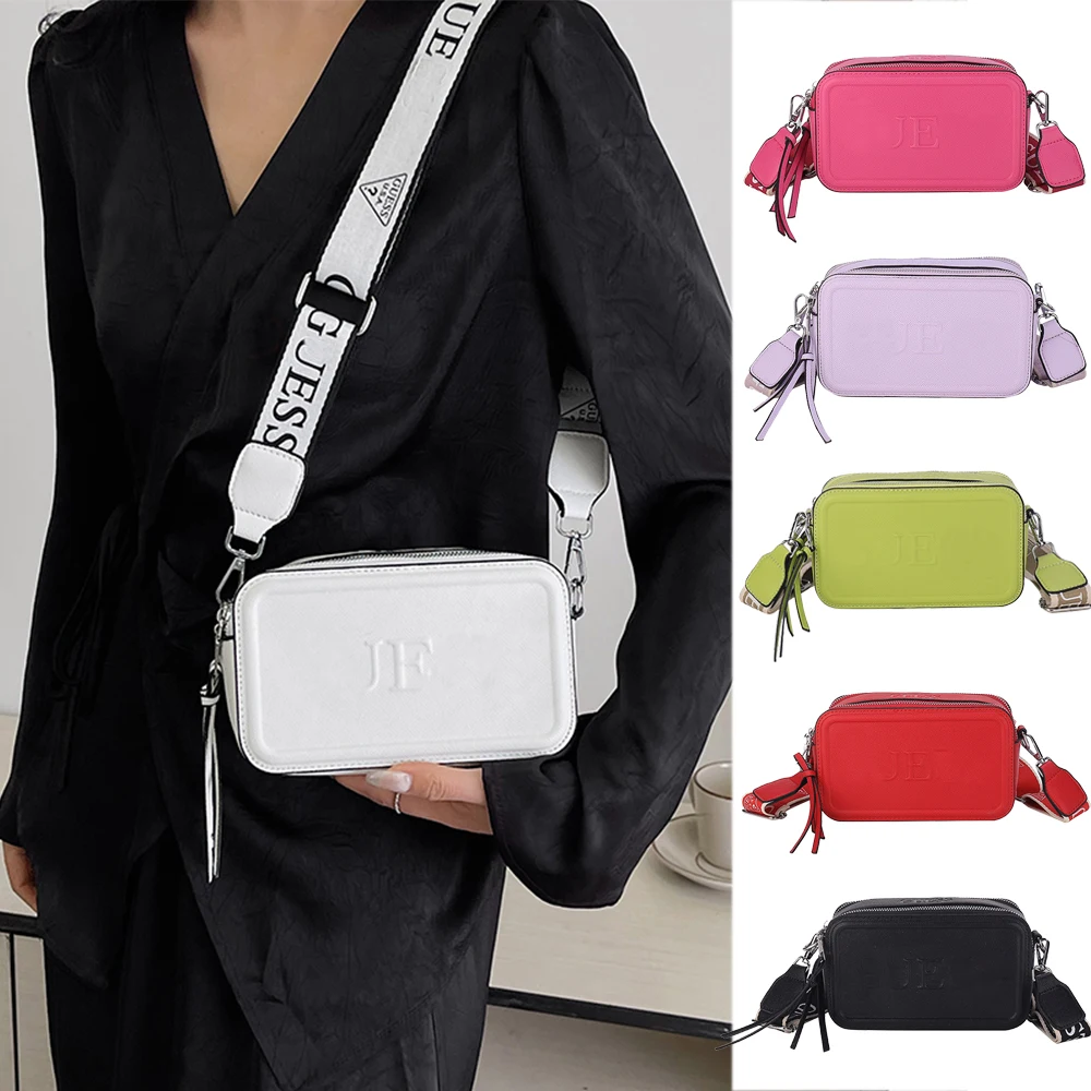 Minimalist Small Square Bag Crossbody Bag for Girls Adjustable Strap Multi-Layered for Daily Use Chic Mini Shoulder Bag