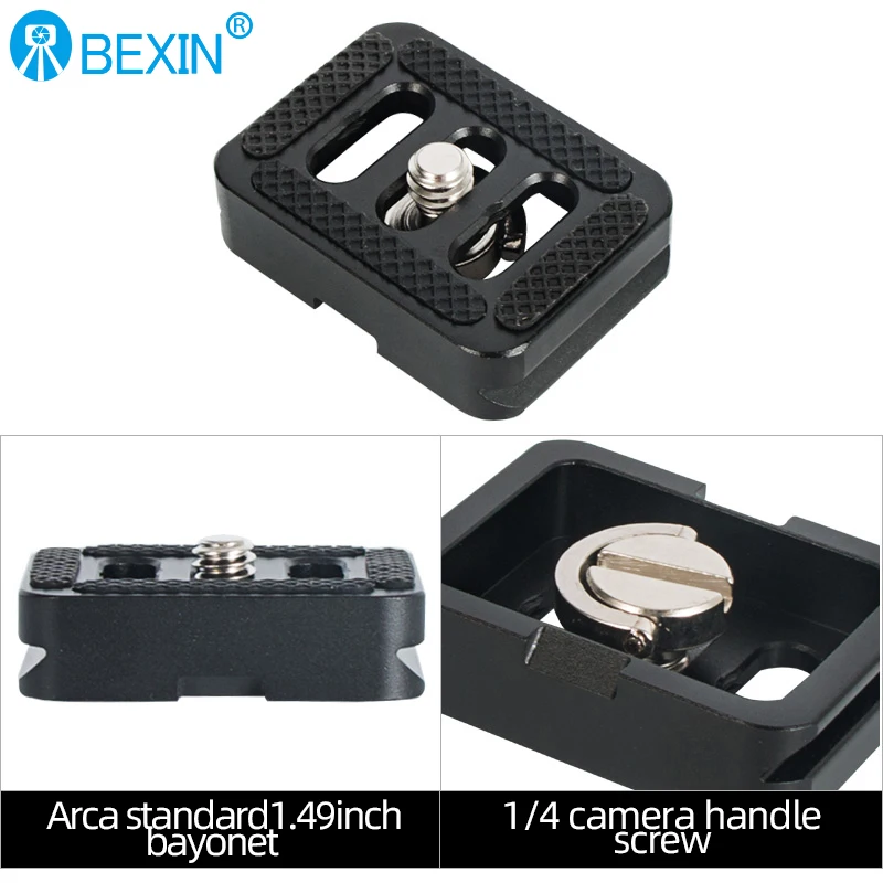 BEXIN CX-10 Mini Plate Quick Release Plate Tripod Plate Camera Plate with 1/4 Screw Mount For Arca Swiss DSLR Camera