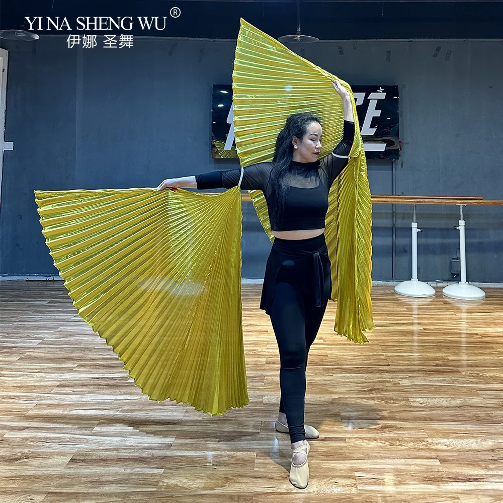 

New Dance Rhythm Adult Belly Dance Gold Wings Gold Hanging Arm Dance Props Performance Costumes