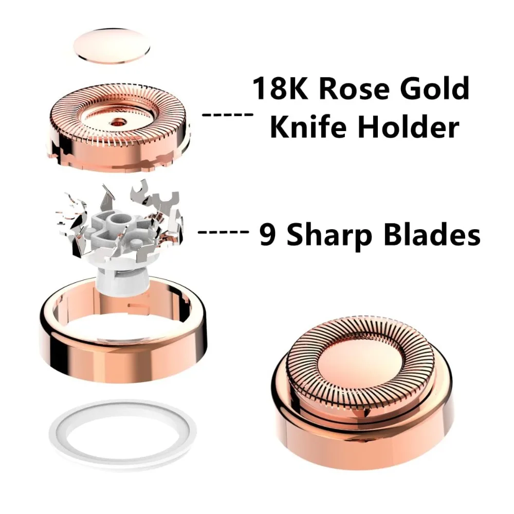 2025 Hot 2/4/6 قطعة رؤوس بديلة لإزالة الشعر متوافقة مع أداة إزالة شعر الوجه الخالية من العيوب للنساء، للجيل 1