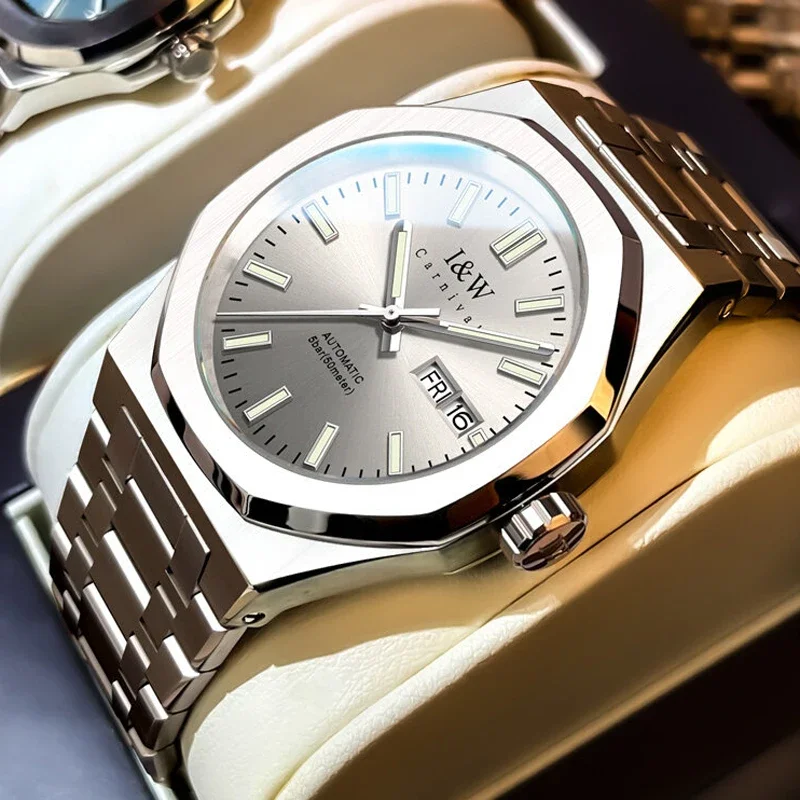 IW Carnival Luxury Watches For Men Sapphire Mirror Automatic Movement FashionSimple Luminous Waterproof Mechanical Wrist Watches