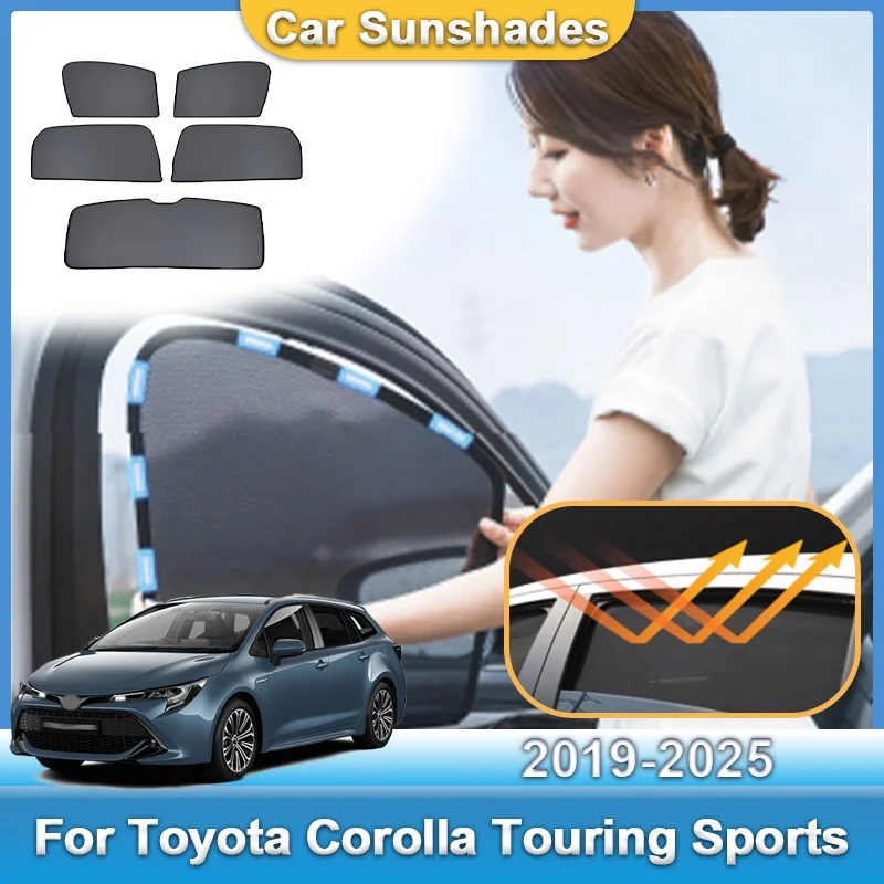 

For Toyota Corolla Touring Sports E210 2019 2020~2025 Side Car Sunshade Heat insulation Mesh Sun Shade Anti-UV Car Accessories