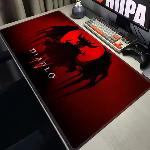 Diablo 4 HD Gamer Custom Mouse Pad Computer Gaming Accessories Keyboard Mousepad Office Laptop Non Slip Rubber Desk Mat Carpet