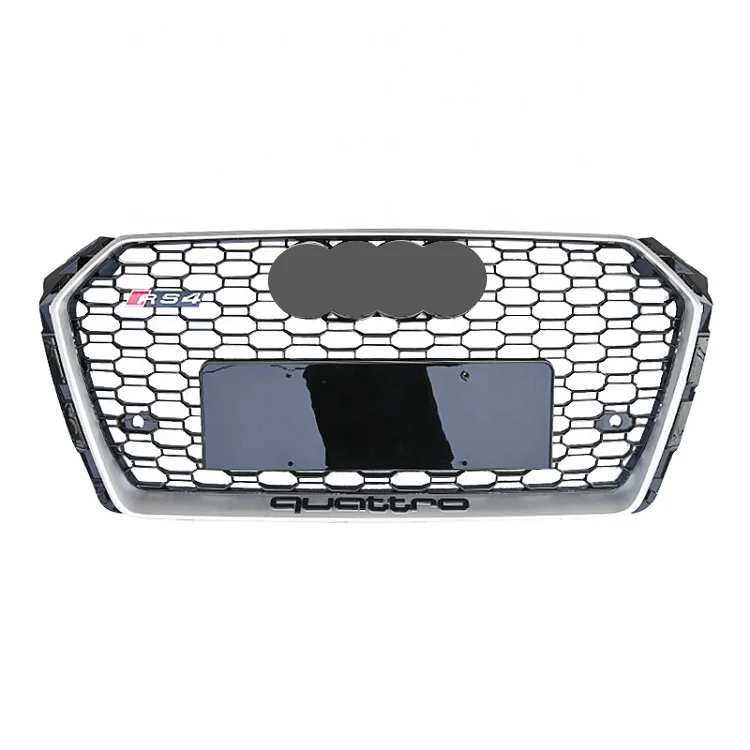 

Automotive Parts Radiator Grille For 2017-2019 A4 B9 Facelift Silver Trim RS4 Front Grill