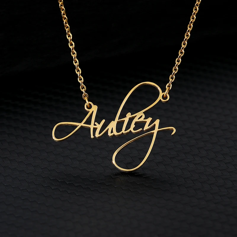 Custom Name Necklace For Woman Personalized Stainless Steel  Pendant Necklace Fashion Young Girls Jewellery And Accessories