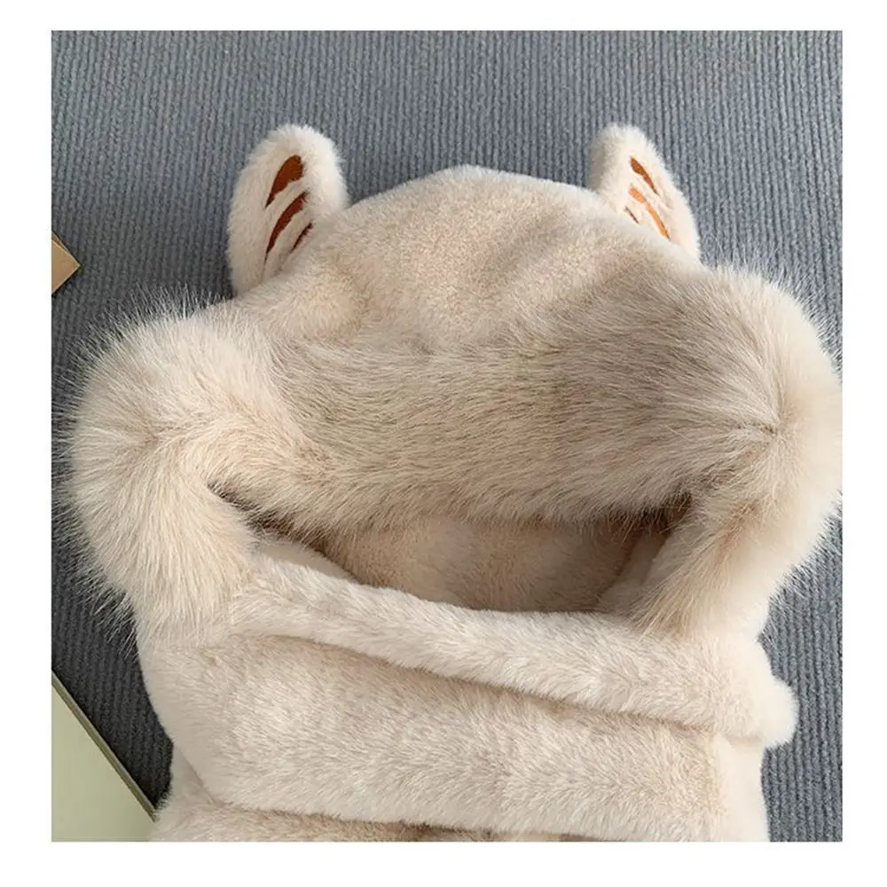 سميكة أفخم قبعة وشاح قفازات مجموعة الشتاء الدافئة الرقبة أدفأ النساء بيني قبعات لطيف الأذن في الهواء الطلق سدادات حماية الأذن قبعات الفتيات