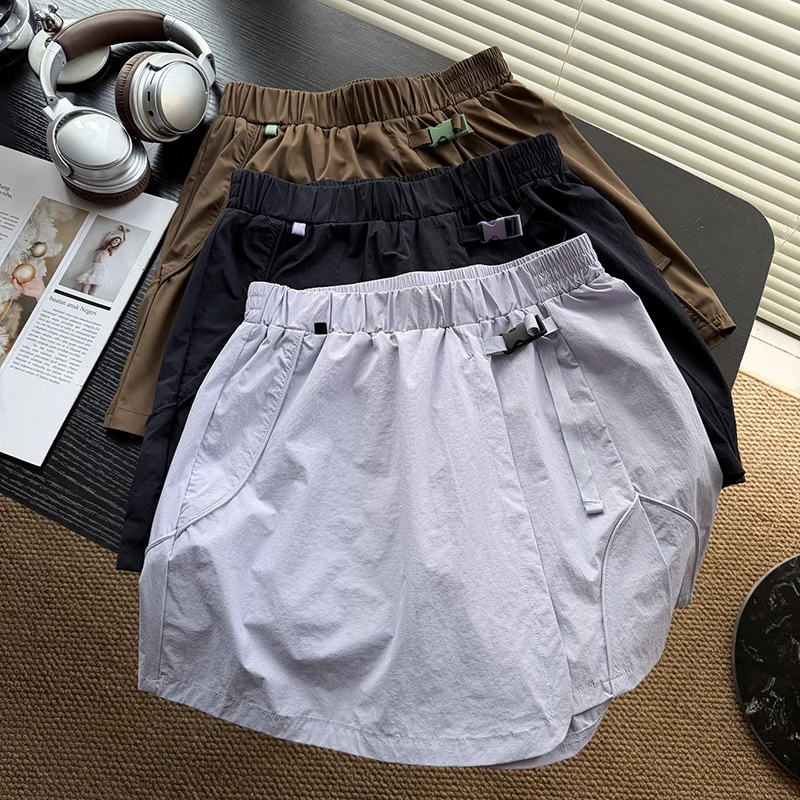 

Outdoor Sports Lightweight Breathable Quick Dry Short Pants Skirt Women's Waterproof Casual Five-Quarter Length Trousers