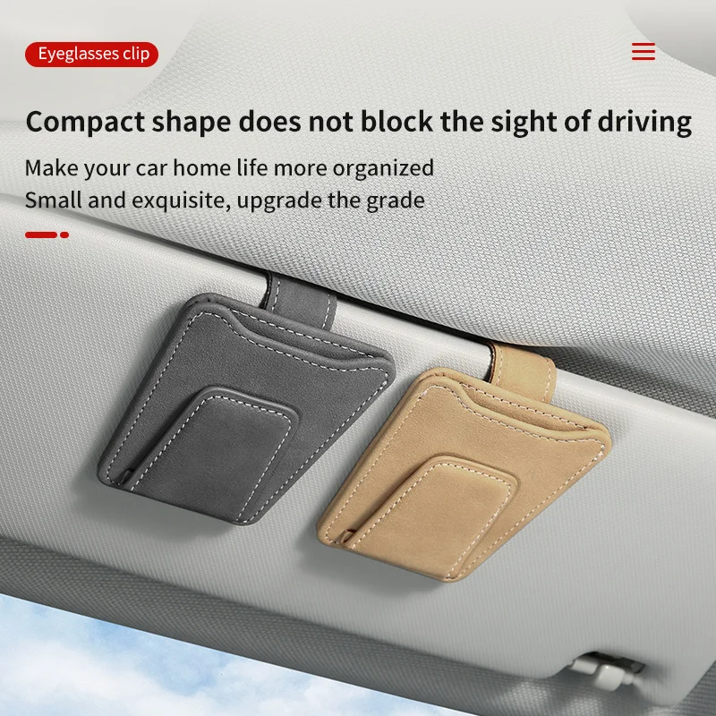 Car Sun Visor Glasses Case Eyeglass Holder Sunglasses Clip For Tesla Model 3 Y X S Portable Auto Interior Organize Accessories