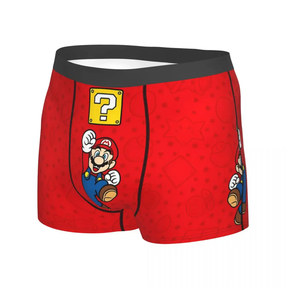 Super-Marios Underwear Men Underpants Pattern Elastic Boxershorts Quality Boxer Brief Plus Size