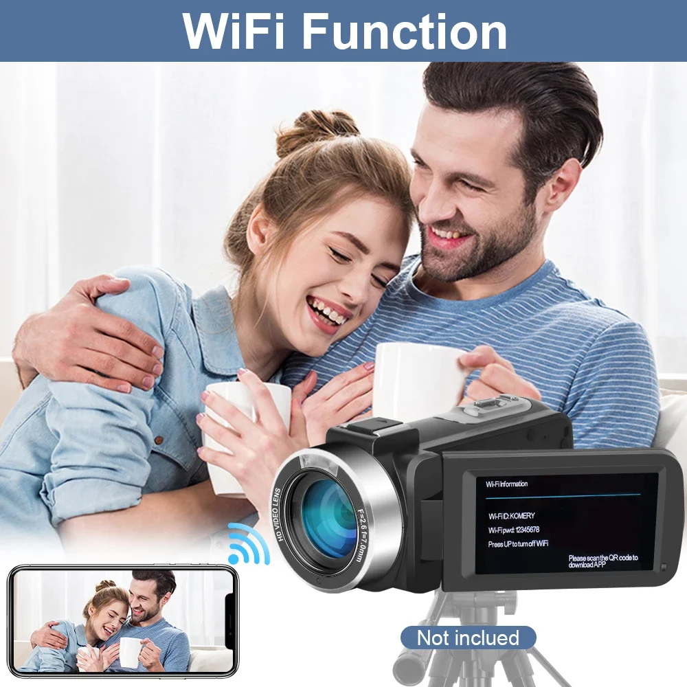 4k Digital Cameras Professional Camcorder for Vlog Video Camera WiFi 48MP Youtube Camera 18X Digital Zoom Camera Digital Webcam