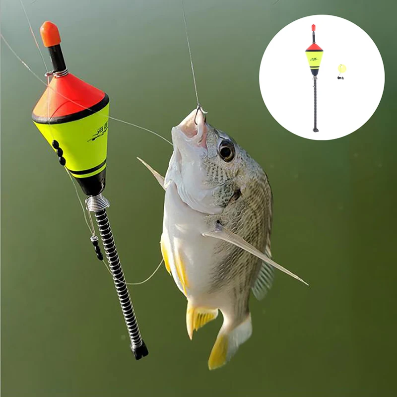 

Portable Luminous Automatic Fishing Float Hooks Fishing Accessories Fast Fishing Bobber Set Fishing Float Device