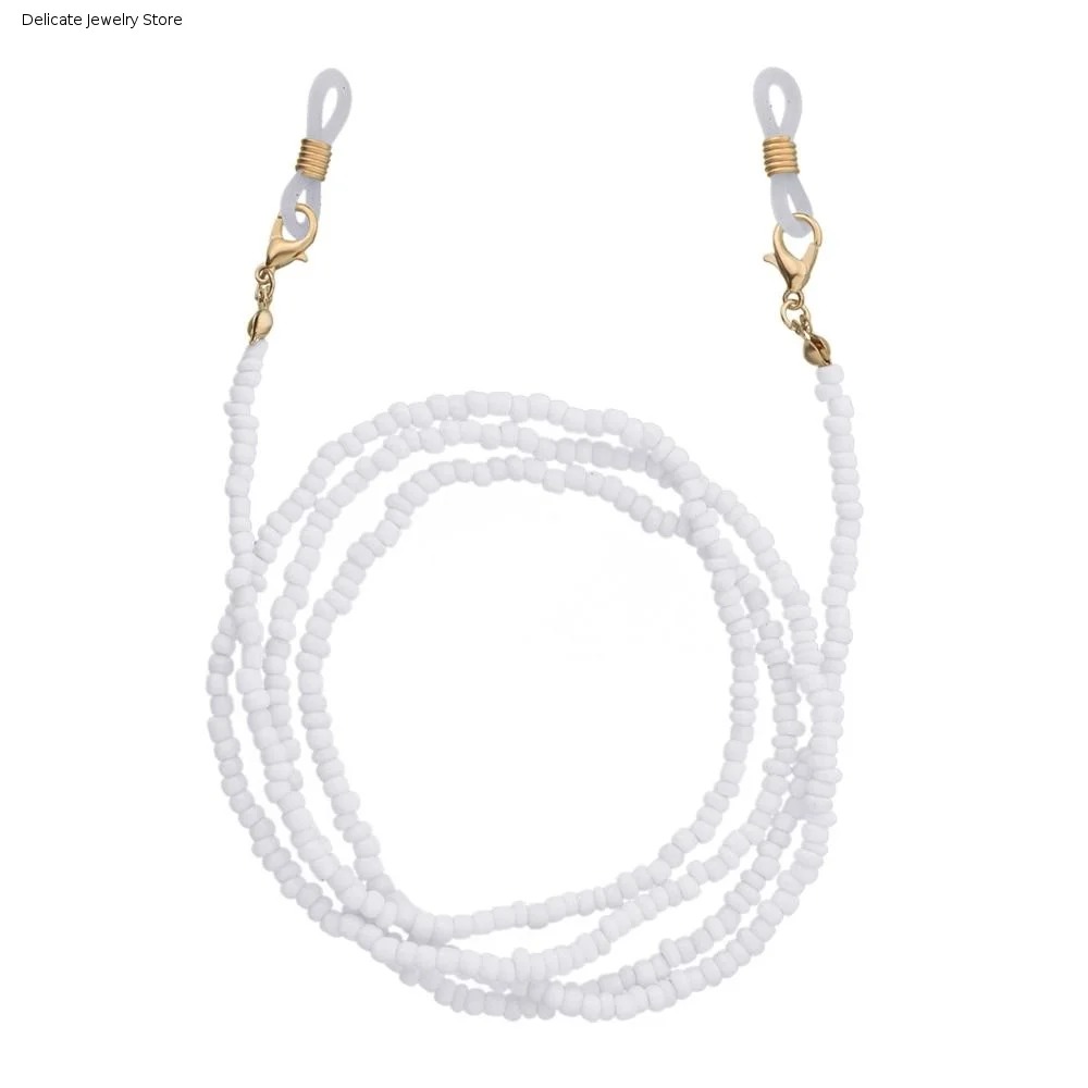Metal Chain Colorful Bead Glasses Chain Bohemia Style Colorful Sunglasses Chains Neck Strap String Anti-lost Eyeglass Lanyard