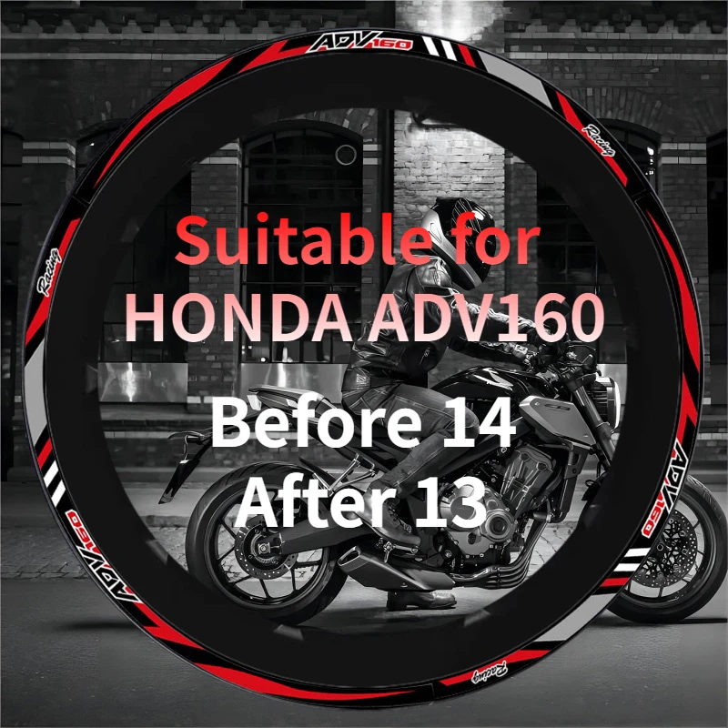 

Suitable For HONDA ADV160 14R+13R Reflective Motorcycle Accessories Wheel Tire Modification Sticker Hub Decals Rim Stripe Tape