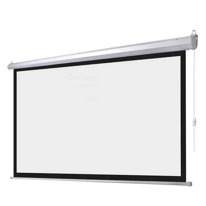 

72-Inch 4:3 matte white electric projector screen with remote control home theater church school electric projection screen