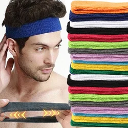 Unisex Sports Cotton Headband Wide Elastic Yoga Hair Bands Running Fitness Headwear Women  Elastic Head Warp Hairband Sweatband