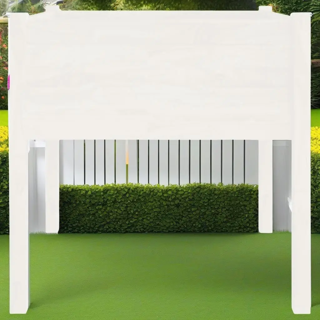 27.6'' White Solid Wood Pine Garden Planter - Outdoor Decorative Plant Box