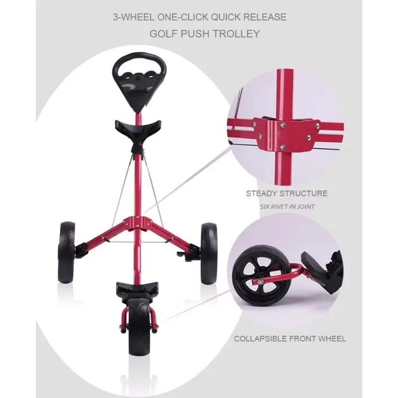 عربة جولف ذات 3 عجلات مع مجموعة USB فضية بحد أقصى حامل أكواب المظلة بسعر المصنع بالجملة أكياس الجولف متضمنة