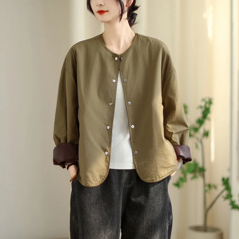 Masa Wasss Chińskie 2025 Jesień Damskie Luźne Vintage Klasyczne Sztuczne Skórzane Płaszcze Damskie Modne Wiatrówki Eleganckie Kurtki PU