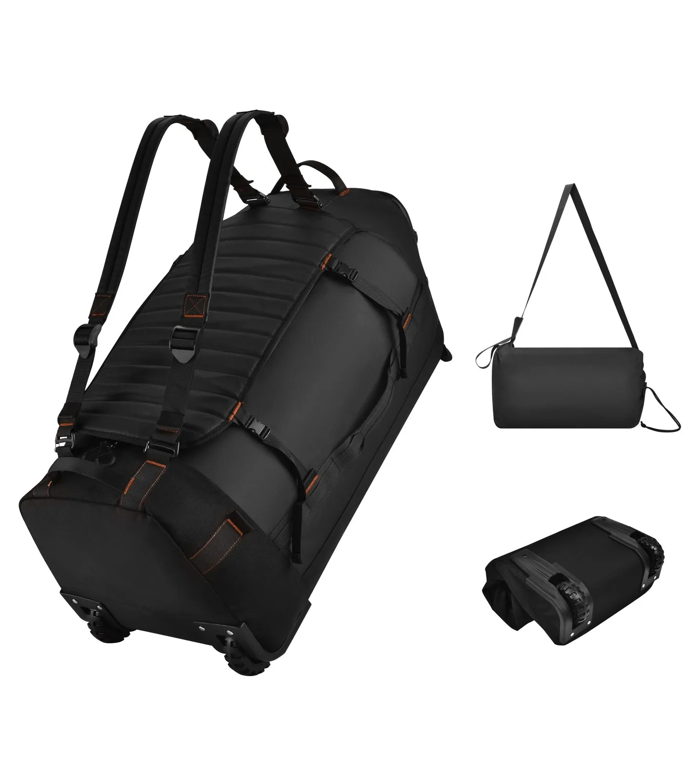 

Foldable Rolling Duffle Bag with Wheels - 30" Extra Large Waterproof Travel