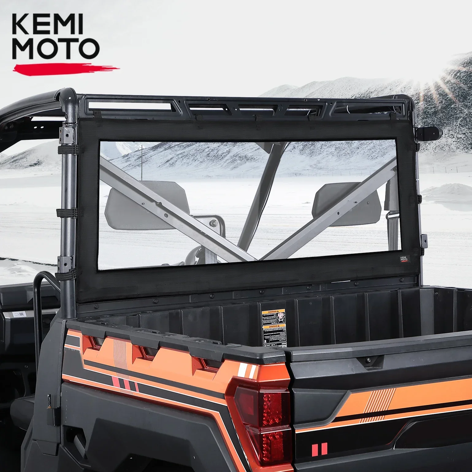 

UTV Rear Windshield PVC Waterproof Rear Soft Window Compatible with Polaris Ranger XP 1000 /Crew /XP 900 /Crew XP 900 2013-2023