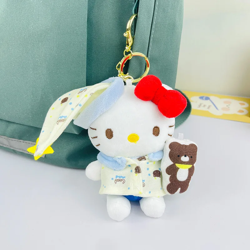 サンリオ漫画ハローキティぬいぐるみキーホルダーペンダントかわいいデイリーバックパックパーソナライズされたファッションアクセサリー友人ホリデーギフト