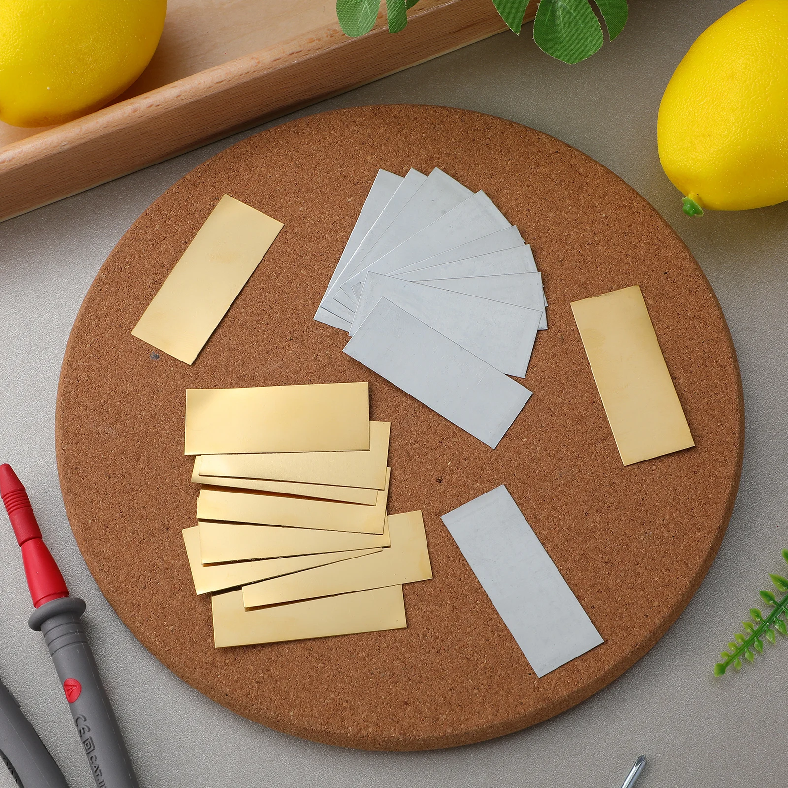 

10Pairs Zinc Copper Electrode Strips Creative Fruit Electricity Experiment Kit for School Home Science Projects Educational Use