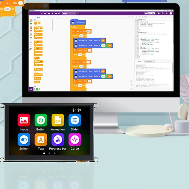 ESP32S3 8M PSRAM 16M Flash 5-inch IPS 800X480 High-Definition LCD-displaymodule Capacitieve aanraking, met wifi Bluetooth