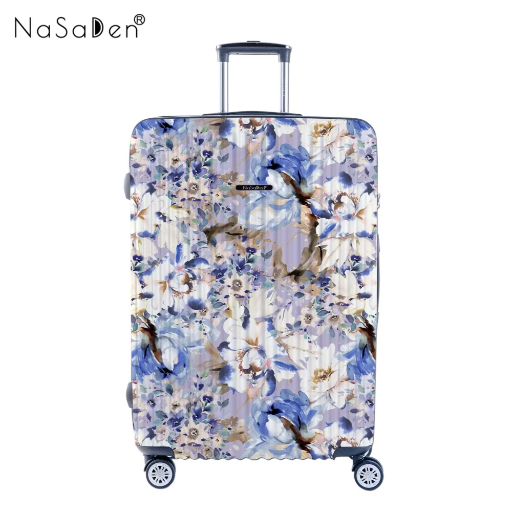

NaSaDen [ Purple Flower] Limited Pattern Printed Suitcase 26" Checked/ 30" Checked Zipper Luggage