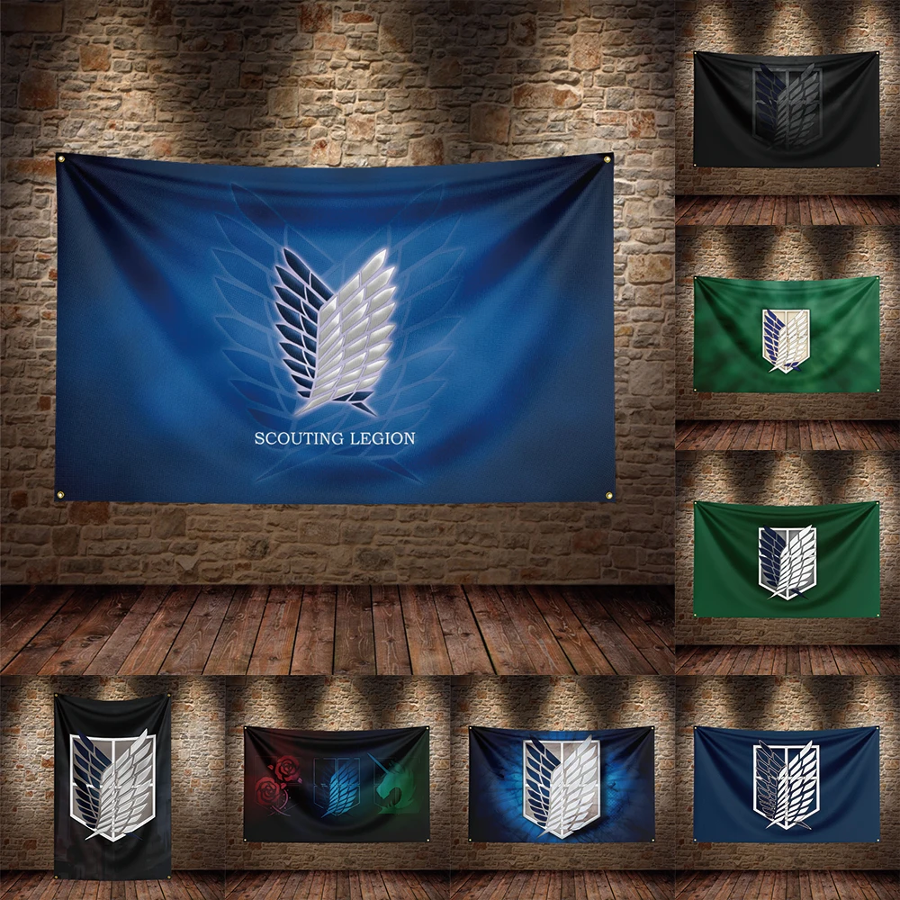 3X5 FT Attack on titan Flag Polyester Printed Other  Banner For Decor